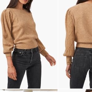 1. STATE Tan Cabled Sweater Women Size XL NORDSTROM